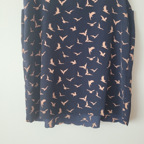 AX Paris Scalloped Neckline Bird Patterned Navy Cami Size S - Picture 8 of 12